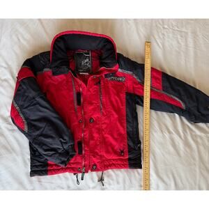 Spyder Kids Technical Ski Jacket Red/Black/Grey Insulated XT 2000mm Size 10/12